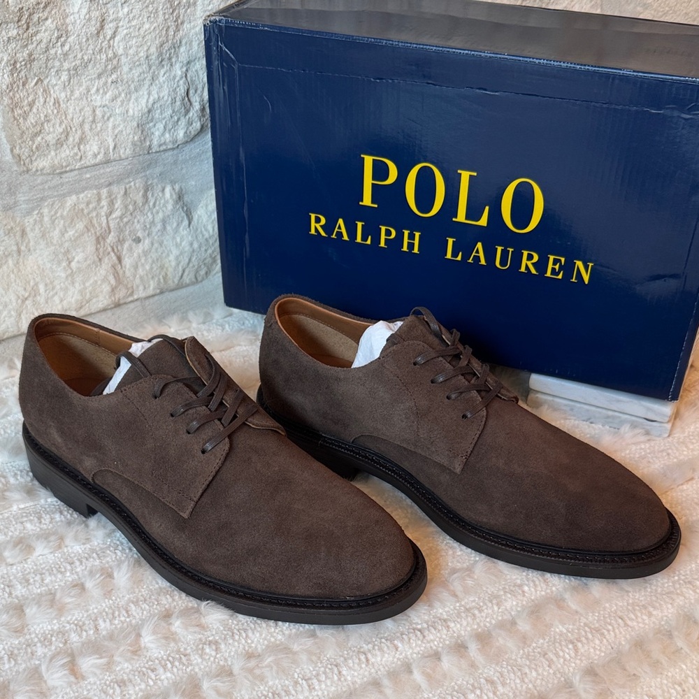 Polo by Ralph Lauren Men's Dark Brown Suede Derby Shoes